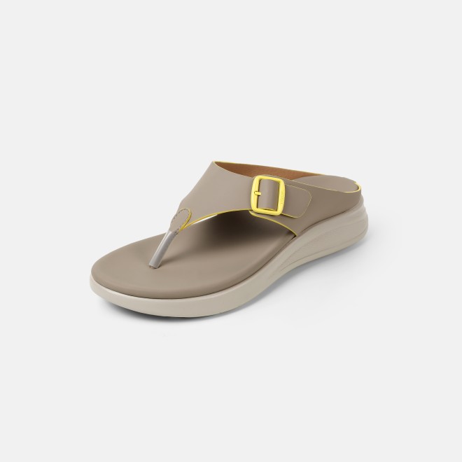 Mochi Women Beige Casual Slippers (SKU: 32-1685-20-36)