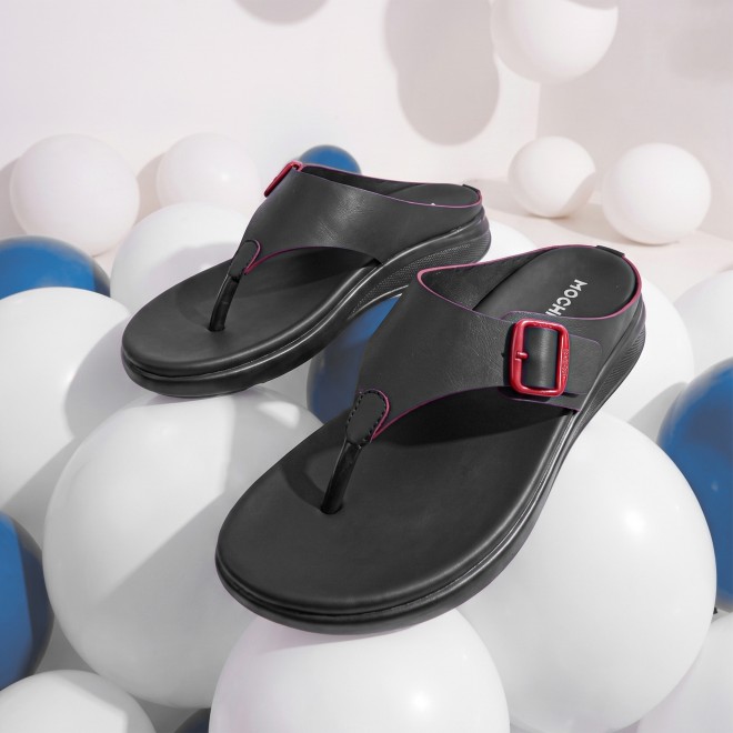 Mochi Women Black Casual Slippers (SKU: 32-1685-11-36)