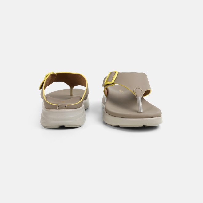 Mochi Women Beige Casual Slippers (SKU: 32-1685-20-36)