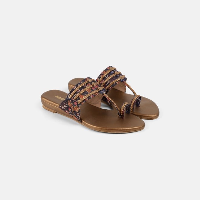 Mochi Women Black Ethnic Slip Ons (SKU: 32-1693-11-36)
