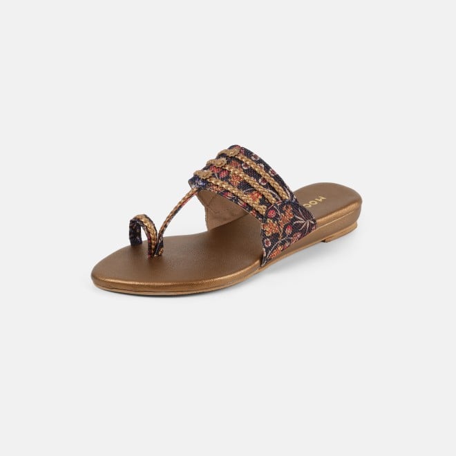 Mochi Women Black Ethnic Slip Ons (SKU: 32-1693-11-36)