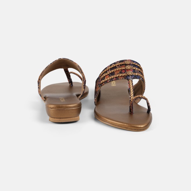 Mochi Women Black Ethnic Slip Ons (SKU: 32-1693-11-36)