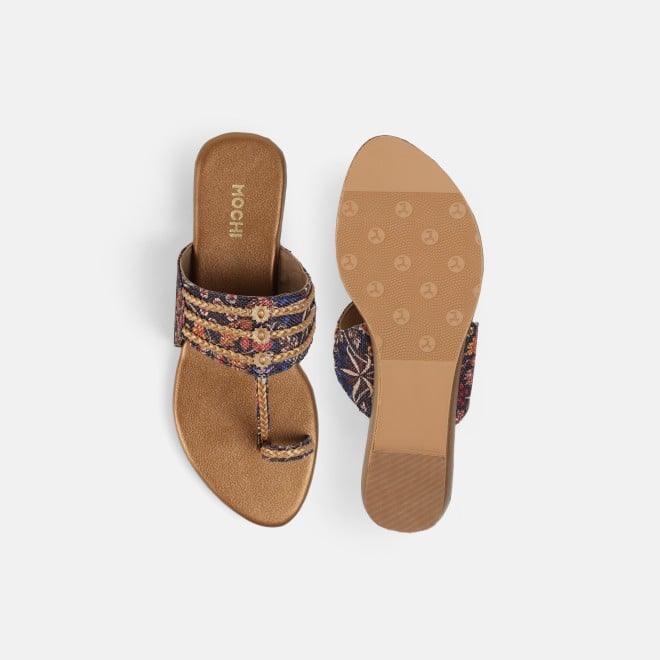 Mochi Women Black Ethnic Slip Ons (SKU: 32-1693-11-36)