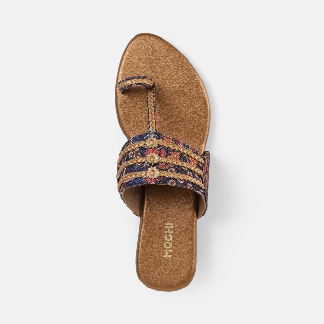 Mochi Women Black Ethnic Slip Ons (SKU: 32-1693-11-36)