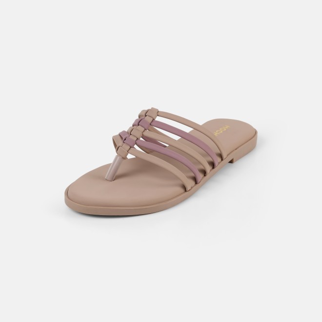 Mochi Women Beige Casual Slippers (SKU: 32-1699-20-36)
