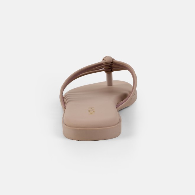 Mochi Women Beige Casual Slippers (SKU: 32-1699-20-36)