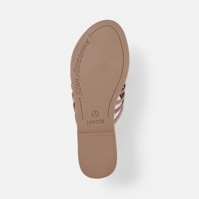 Mochi Women Beige Casual Slippers (SKU: 32-1699-20-36)