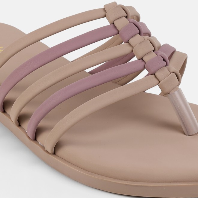 Mochi Women Beige Casual Slippers (SKU: 32-1699-20-36)