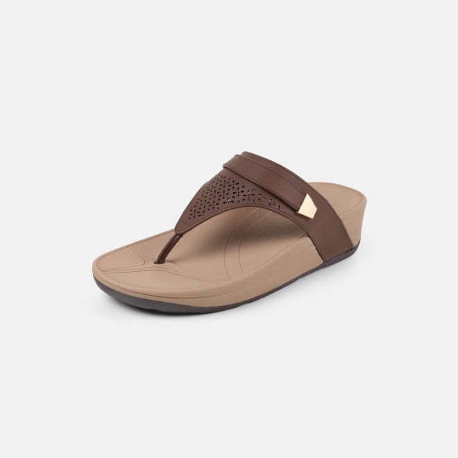 Mochi Women Brown Casual Slippers (SKU: 32-1719-12-36)