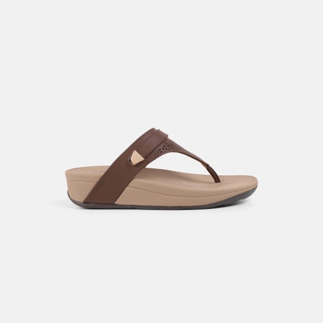 Mochi Women Brown Casual Slippers (SKU: 32-1719-12-36)