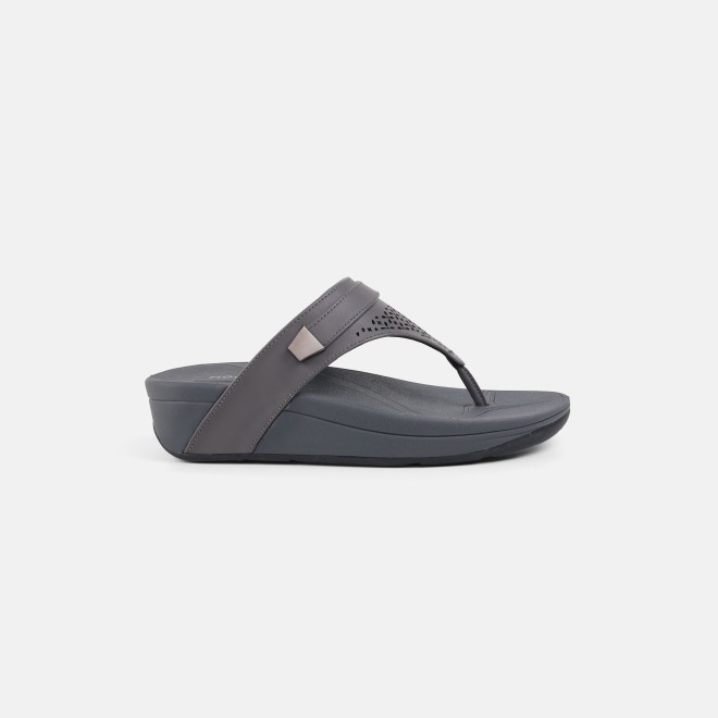 Mochi Women Grey Casual Slippers (SKU: 32-1719-14-36)