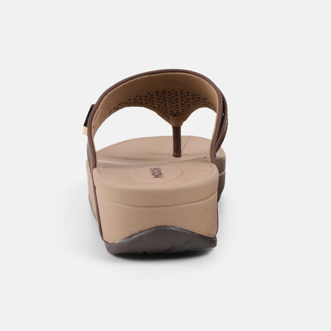 Mochi Women Brown Casual Slippers (SKU: 32-1719-12-36)