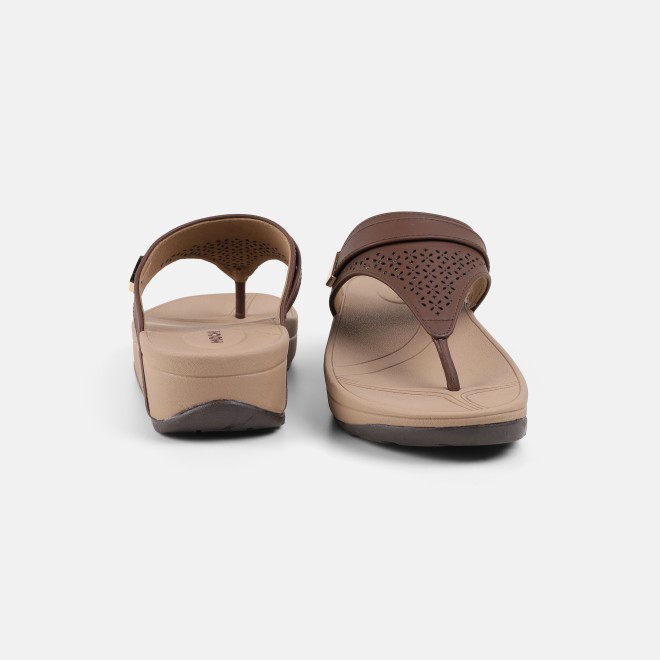 Mochi Women Brown Casual Slippers (SKU: 32-1719-12-36)