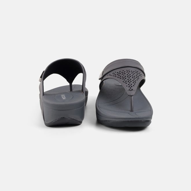 Mochi Women Grey Casual Slippers (SKU: 32-1719-14-36)