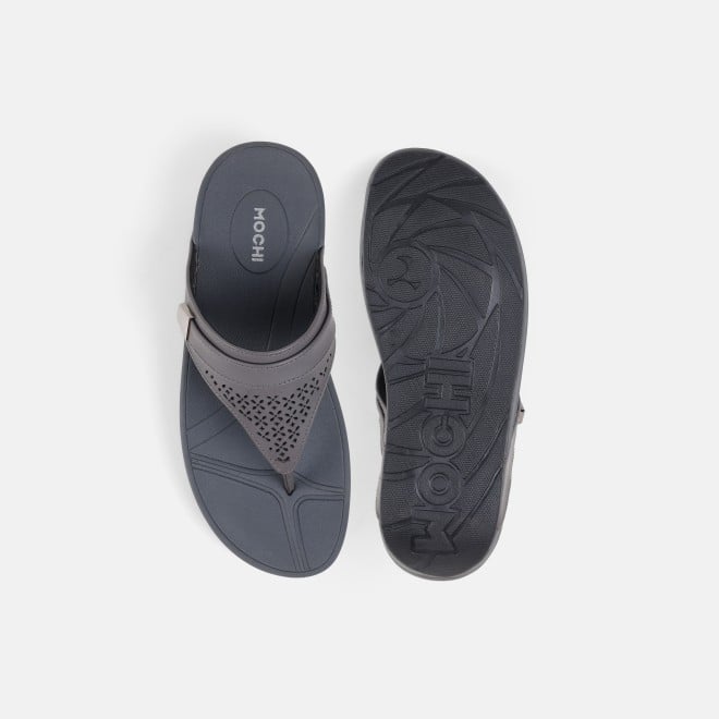 Mochi Women Grey Casual Slippers (SKU: 32-1719-14-36)