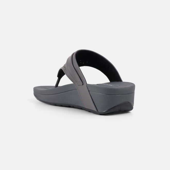 Mochi Women Grey Casual Slippers (SKU: 32-1719-14-36)