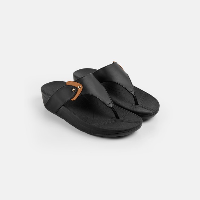 Mochi Women Black Casual Slippers (SKU: 32-1721-11-36)