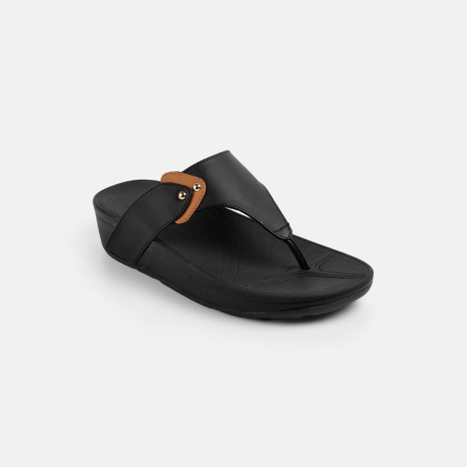 Mochi Women Black Casual Slippers