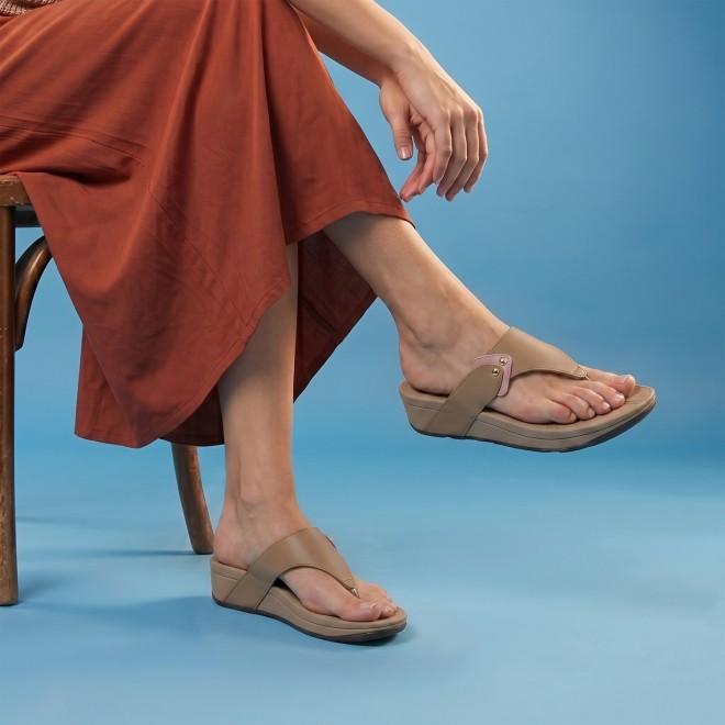 Mochi Women Beige Casual Slippers (SKU: 32-1721-20-36)
