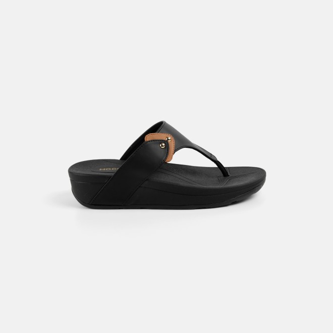 Mochi Women Black Casual Slippers (SKU: 32-1721-11-36)