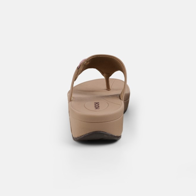 Mochi Women Beige Casual Slippers (SKU: 32-1721-20-36)