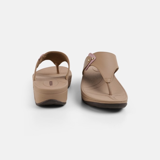 Mochi Women Beige Casual Slippers (SKU: 32-1721-20-36)