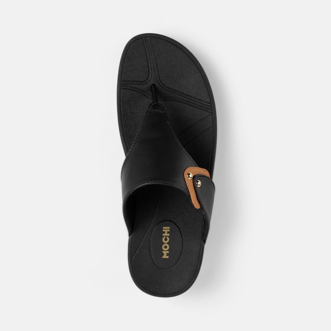 Mochi Women Black Casual Slippers (SKU: 32-1721-11-36)