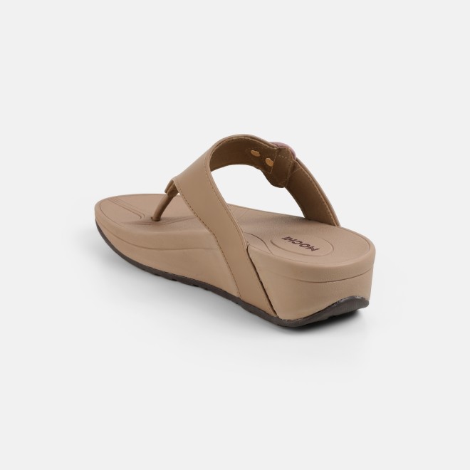 Mochi Women Beige Casual Slippers (SKU: 32-1721-20-36)