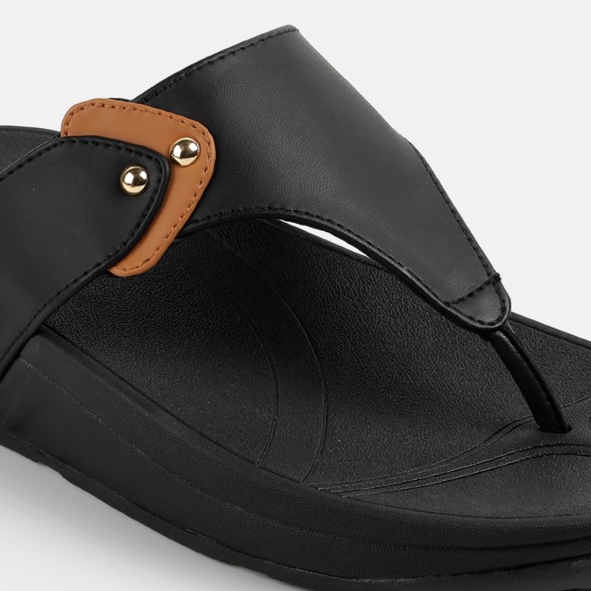 Mochi Women Black Casual Slippers (SKU: 32-1721-11-36)