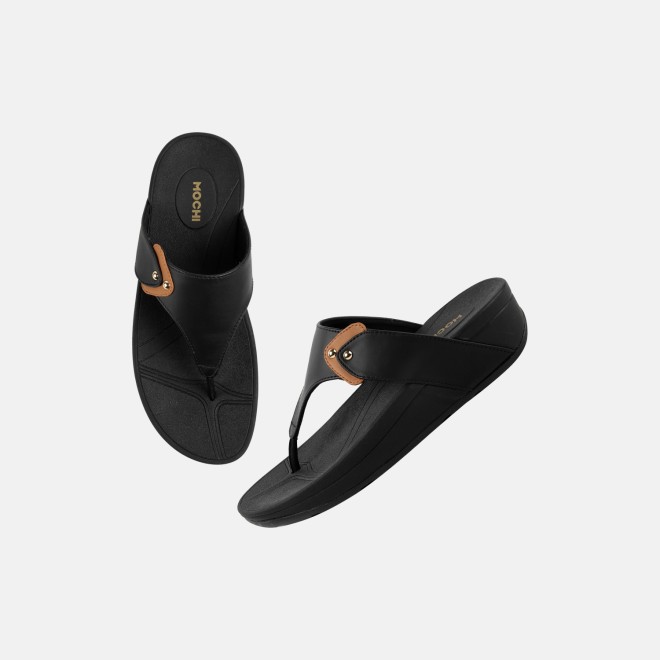 Mochi Women Black Casual Slippers (SKU: 32-1721-11-36)
