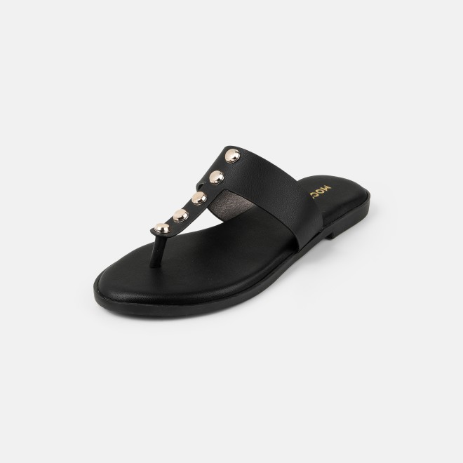 Mochi Women Black Casual Slippers (SKU: 32-1739-11-36)