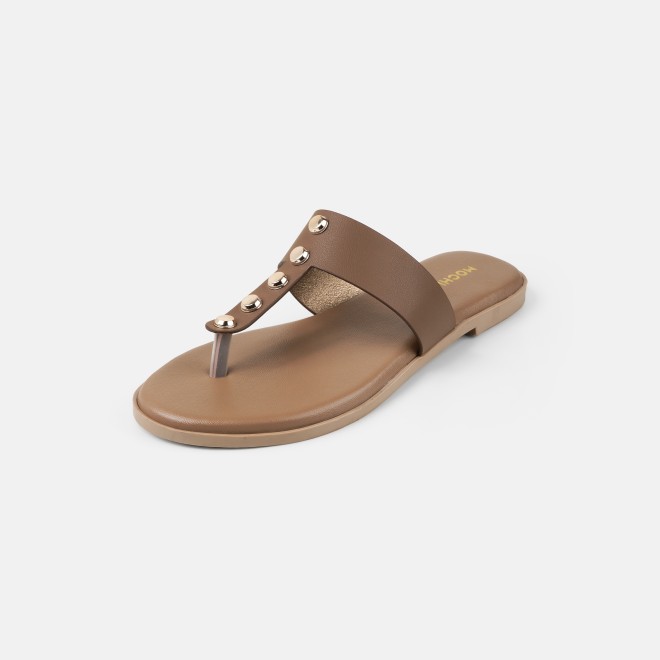 Mochi Women Beige Casual Slippers (SKU: 32-1739-20-36)