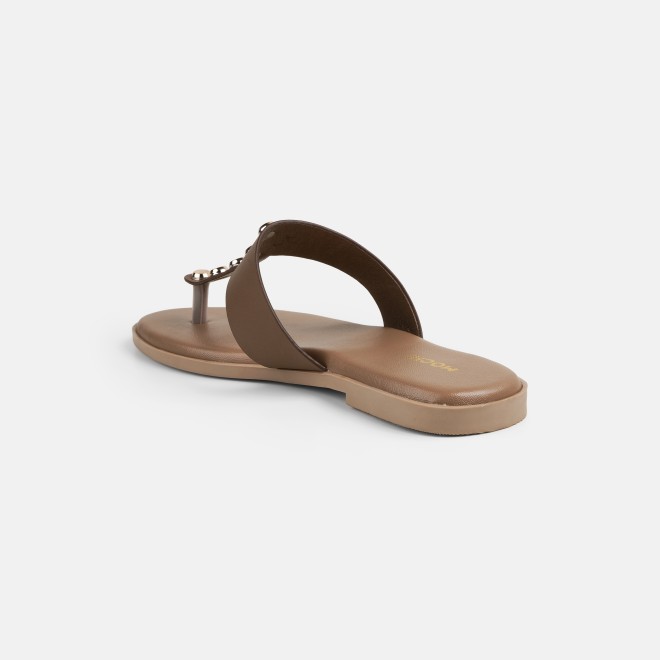 Mochi Women Beige Casual Slippers (SKU: 32-1739-20-36)