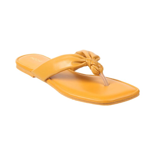 Mochi Women Yellow Casual Slippers (SKU: 32-1762-33-37)