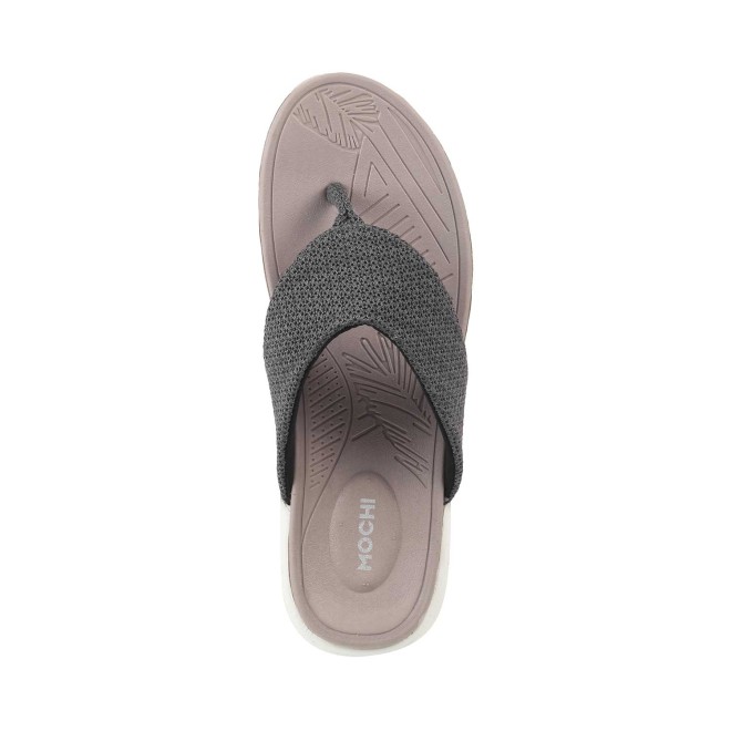 Mochi Women Grey Casual Slippers (SKU: 32-1764-14-36)