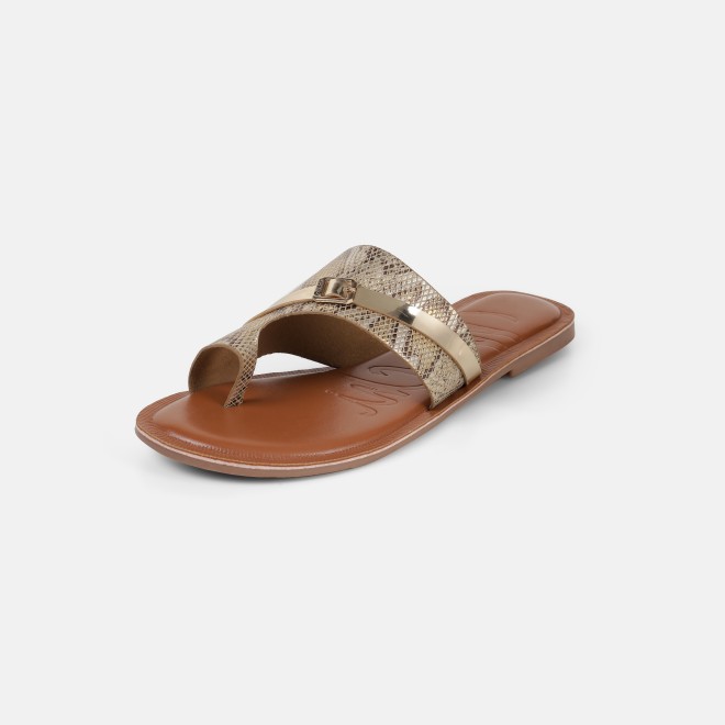Mochi Women Gold Casual Slip Ons (SKU: 32-1768-15-36)