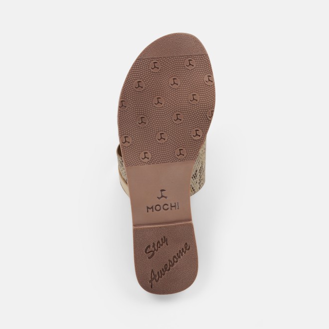 Mochi Women Gold Casual Slip Ons (SKU: 32-1768-15-36)