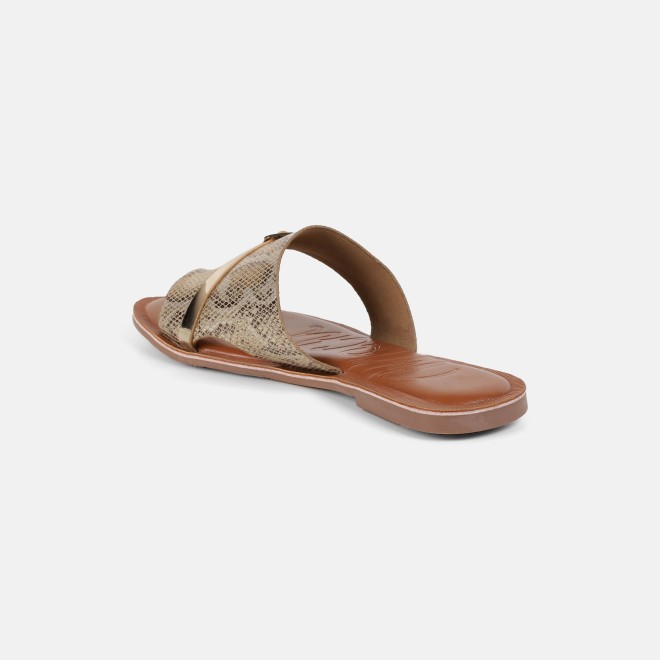 Mochi Women Gold Casual Slip Ons (SKU: 32-1768-15-36)