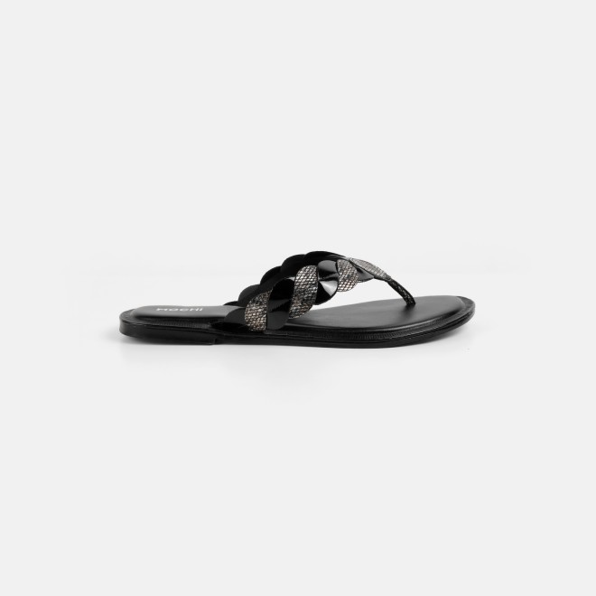 Mochi Women Black Casual Slippers (SKU: 32-1770-11-36)