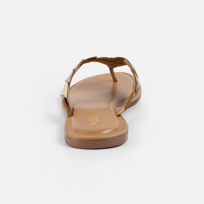 Mochi Women Gold Casual Slippers (SKU: 32-1770-15-36)