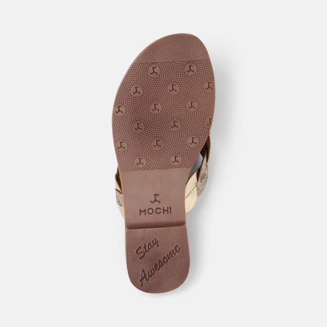 Mochi Women Gold Casual Slippers (SKU: 32-1770-15-36)