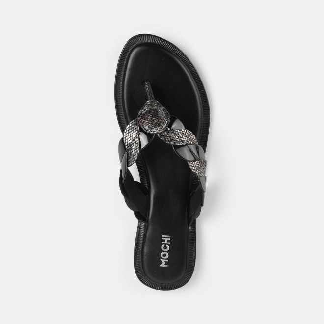 Mochi Women Black Casual Slippers (SKU: 32-1770-11-36)