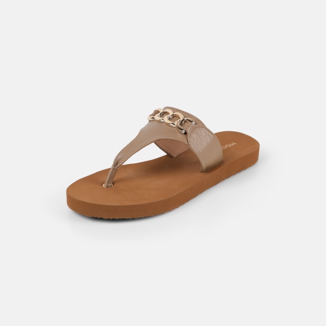 Mochi Women Tan Casual Slip Ons (SKU: 32-1797-23-36)