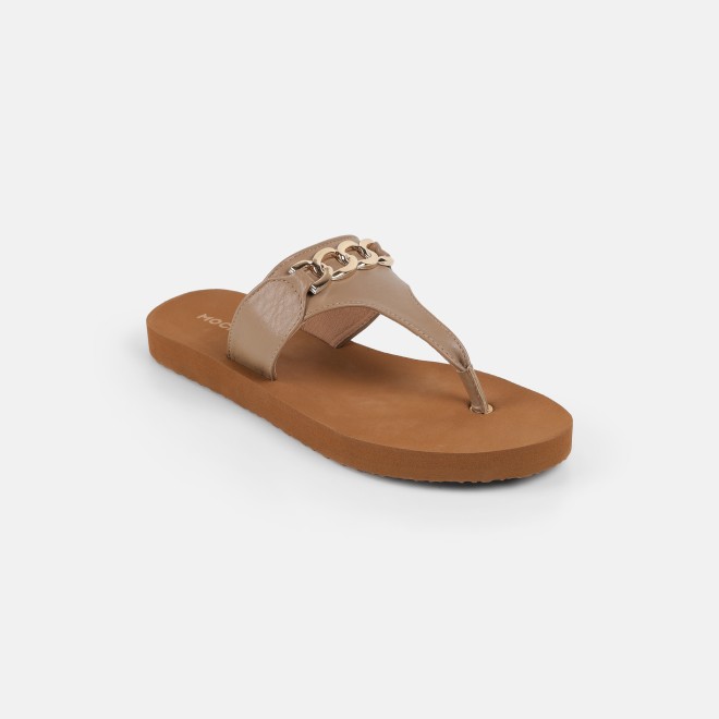 Mochi Women Tan Casual Slip Ons (SKU: 32-1797-23-36)
