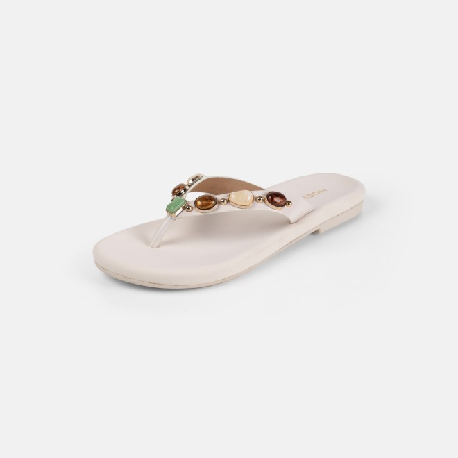 Mochi Women Off-white Casual Slippers (SKU: 32-1810-66-36)