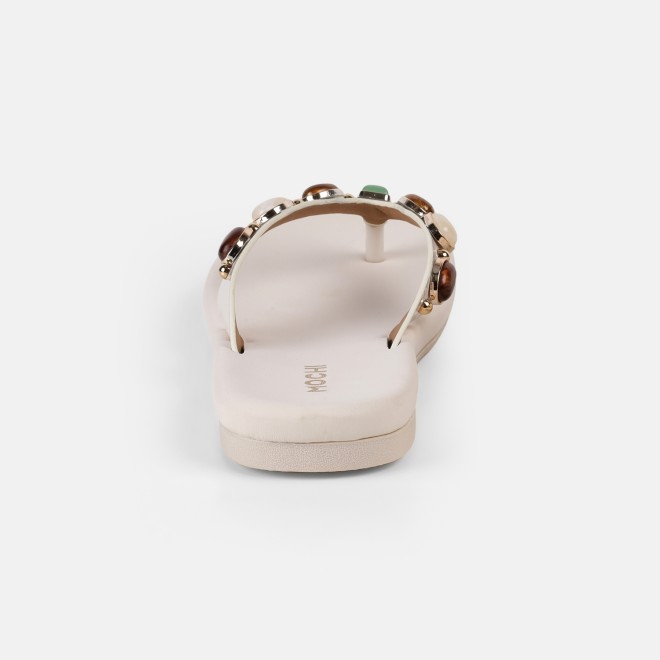 Mochi Women Off-white Casual Slippers (SKU: 32-1810-66-36)