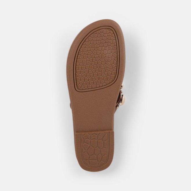 Mochi Women Beige-red Casual Slippers (SKU: 32-1810-89-36)