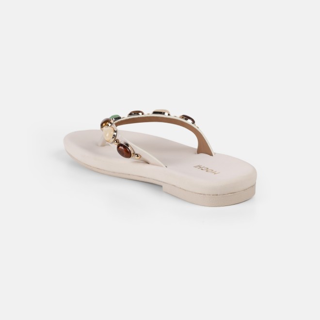 Mochi Women Off-white Casual Slippers (SKU: 32-1810-66-36)