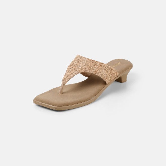 Mochi Women Beige Casual Slippers (SKU: 32-1811-20-36)