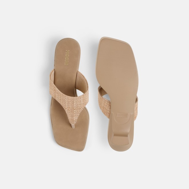 Mochi Women Beige Casual Slippers (SKU: 32-1811-20-36)